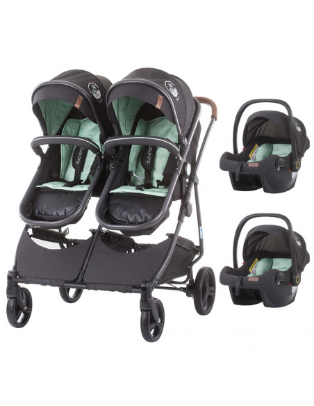 Carucior gemeni Chipolino Duo Smart 3 in 1 mint,ST-KBDS02102MI
