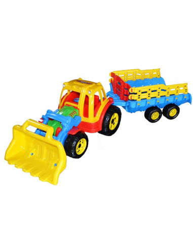 Tractor Excavator Cu Remorca Mare, Color,4346