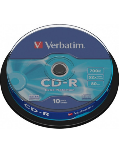 CD-R VERBATIM 700MB, 80min, viteza 52x, 10 buc, spindle