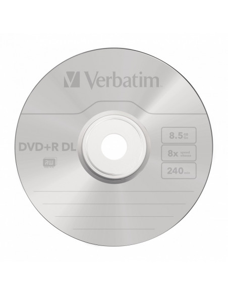 DVD+R VERBATIM 8.5GB, 240min, viteza 8x, 50 buc, Double Layer