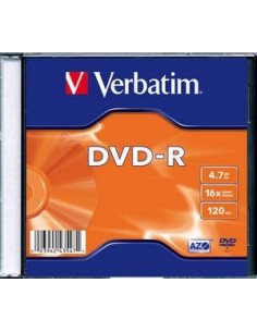 DVD-R VERBATIM 4.7GB, 120min, viteza 16x, 1 buc, Single Layer