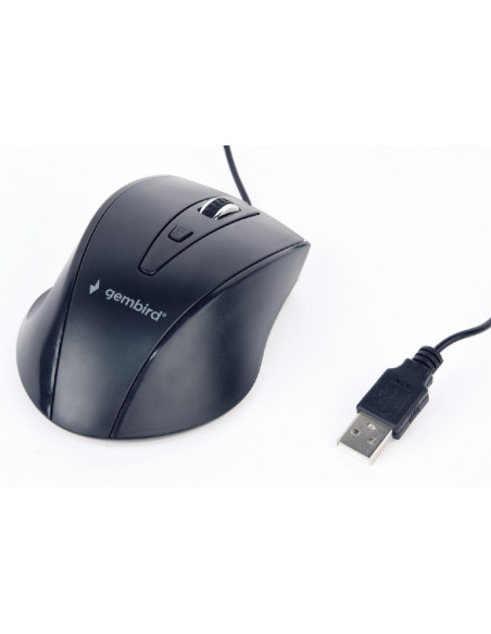 MOUSE GEMBIRD, notebook, PC, cu fir, optic, USB, 1200 dpi, 4/1