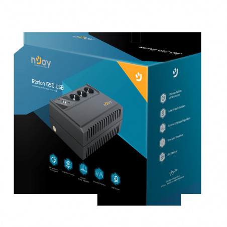 UPS NJOY, "RENTON 650", Line Int., brick, 350VA/360W, AVR UPS NJOY, "RENTON 650", Line Int., brick, 350VA/360W, AVR
