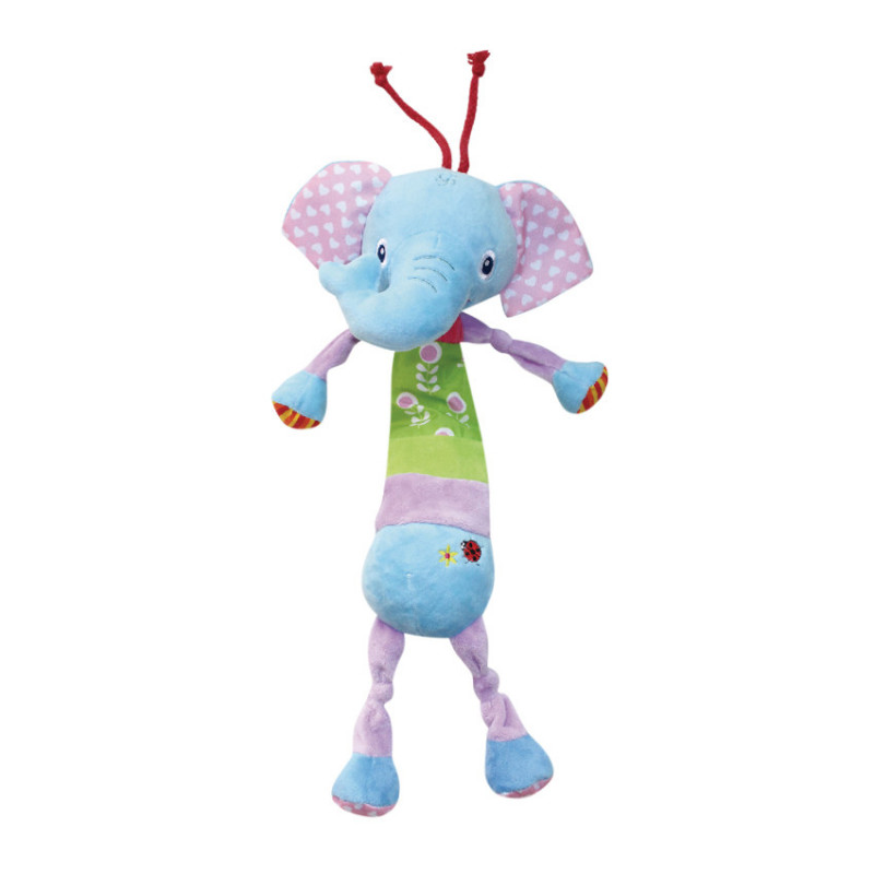 Jucarie muzicala din plus, 36 cm, Blue Elephant,10191190003