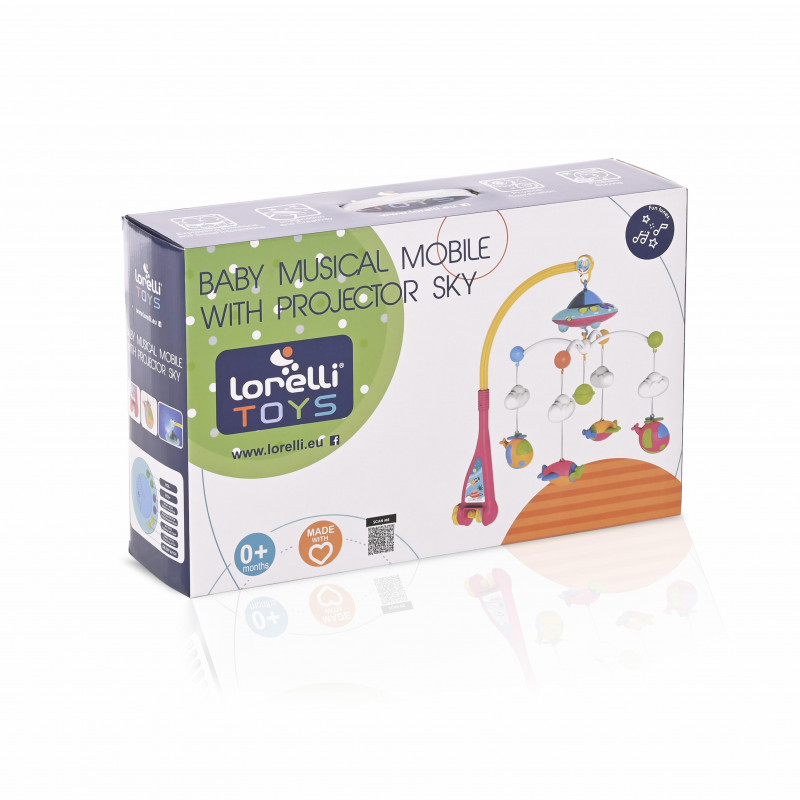 Carusel muzical pentru pat, cu proiector, lumini si sunete