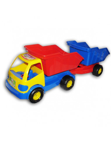 Camion Din Plastic Cu Bascula Si Remorca, 68 Cm,4345