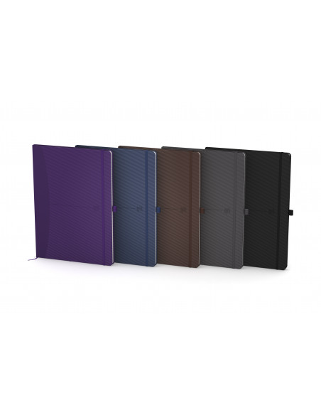 Caiet cu elastic, B5, OXFORD, coperta carton rigid, buzunar, 80