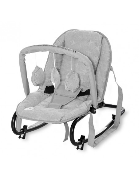 Fotoliu balansoar Rock Star Luxe, Cool Grey Stars,10110152147