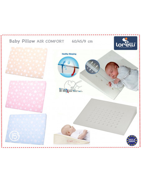 Pernuta Bebe AIR COMFORT 60/45/9 cm, Pink Stars,20040250005