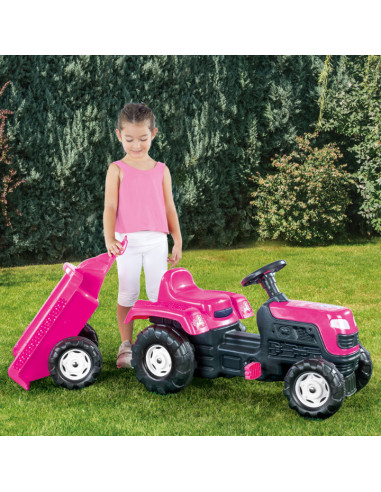Tractor Cu Pedale Si Remorca Unicorn Dolu, 52 x 144 x 45 cm