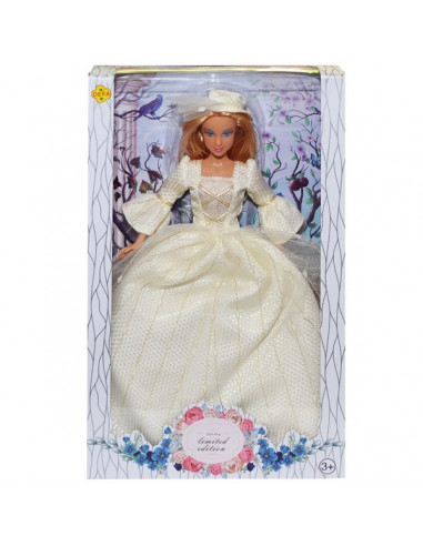 Papusa Printesa Cu Palarie Defa Lucy, Crem,24112