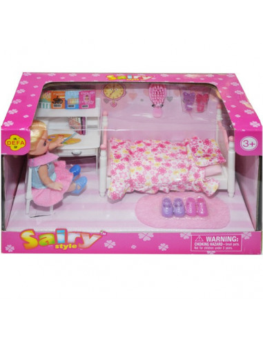 Papusa Cu Patut, Mobilier Si Accesorii Defa Lucy,24108