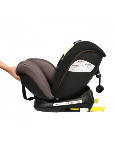 Scaun auto Mandara cu Isofix Crocodile Coffee,968B-23H Coffee