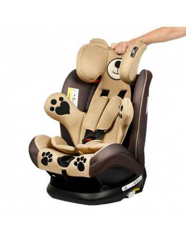 Scaun auto Mos Martin cu Isofix Coffee Crocodile,968Coffee
