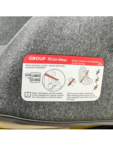 Inaltator auto ISOFIX Hero Crocodile Grey,Hero_Grey
