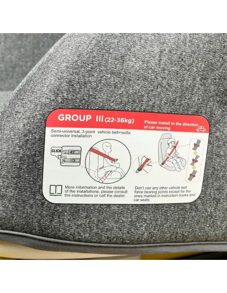 Inaltator auto ISOFIX Hero Crocodile Grey,Hero_Grey