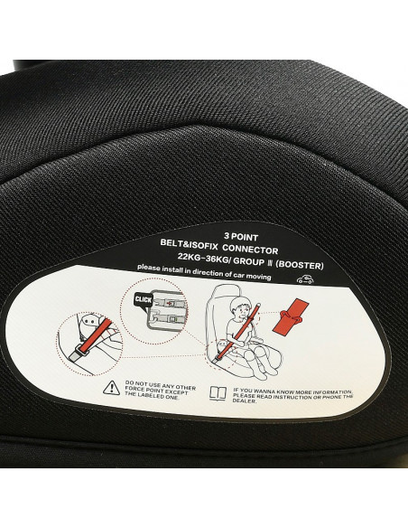 Inaltator auto ISOFIX Max Deluxe Crocodile Black,Max_Black