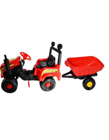 Tractor cu pedale si remorca Mega Farm red,BEB-TPS543416REDRM