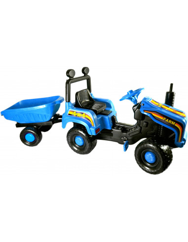 Tractor cu pedale si remorca Mega Farm blue,BEB-TPS543416BLURM
