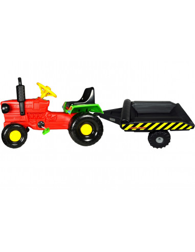 Tractor cu pedale si remorca Turbo red,BEB-TPS543010RDRM