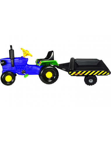 Tractor cu pedale si remorca Turbo blue,BEB-TPS543010BLRM