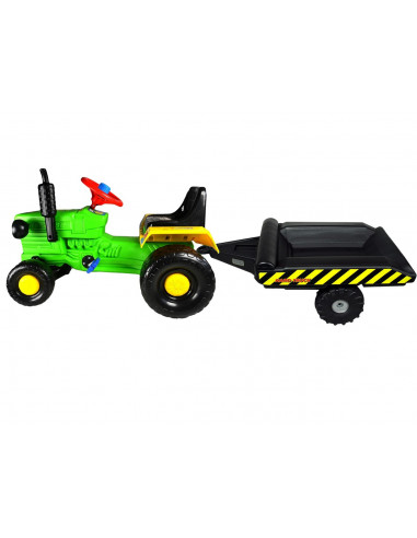 Tractor cu pedale si remorca Turbo green,BEB-TPS543010GRRM