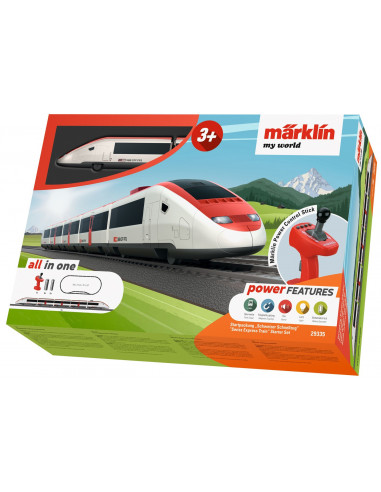 Tren de calatori cu sine si telecomanda Swiss Express,BEB-029335