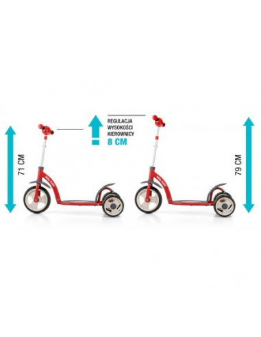 Trotineta copii Crazy Red,4614-crazyred