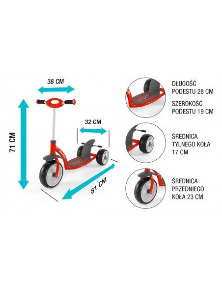 Trotineta copii Crazy Red,4614-crazyred