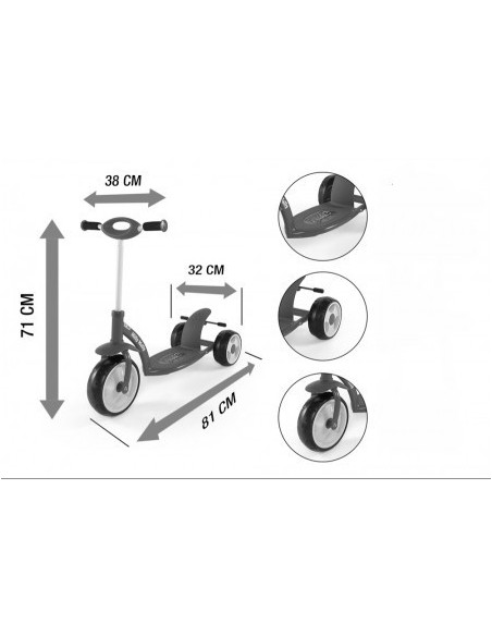 Trotineta copii Crazy Gelb,mm0999_3