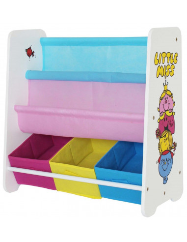 Organizator carti si jucarii cu cadru din lemn Little