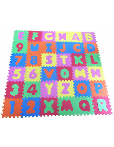 Covor puzzle din spuma Alphabet and Numbers 36 piese,BEB-21004