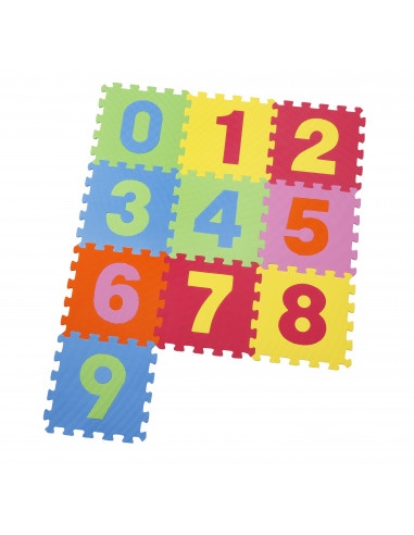 Covor puzzle din spuma Numbers 10 piese,BEB-21001