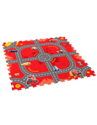 Covor puzzle din spuma Cars 3 Modular Race 9 piese,BEB-21015
