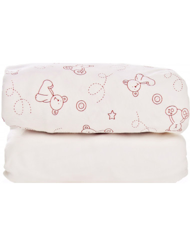 Set 2 cearsafuri cu elastic Plain/Teddy 70 x 140