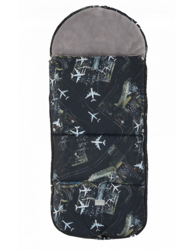 Nuvita Junior Smart sac de iarna 100cm - Black Airplanes / Gray