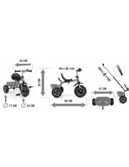 Tricicleta copii Turbo blue-green,336