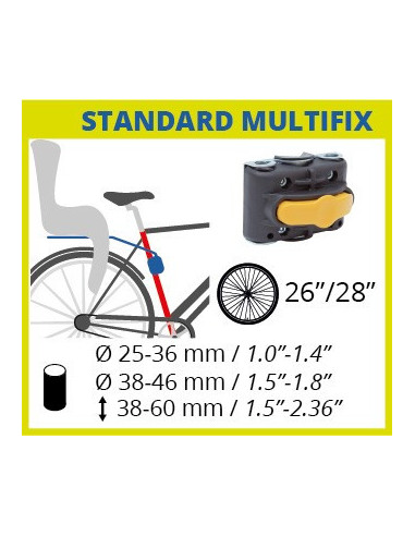 Bellelli Multifix - element de fixare scaun de bicicleta (pe