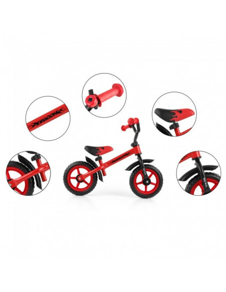 Bicicleta fara pedale Dragon Z Red cu frana,mm159_Uniq