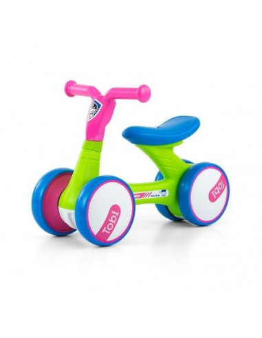 Bicicleta fara pedale Tobi Pink - Green,mm2403