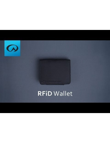 Portofel Compact Tri-fold cu Protectie RFID si Acumulator