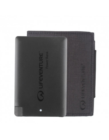 Portofel Compact Tri-fold cu Protectie RFID si Acumulator