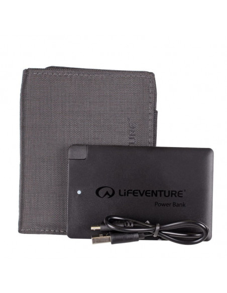 Portofel Compact Tri-fold cu Protectie RFID si Acumulator
