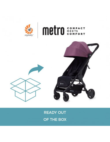 Carucior Compact Metro Ergobaby Plum pana la 22kg,METROEU6