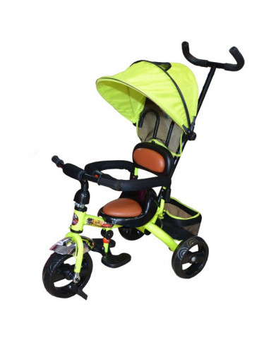 Tricicleta Cu Parasolar, Maner Si Cos, Verde,24887
