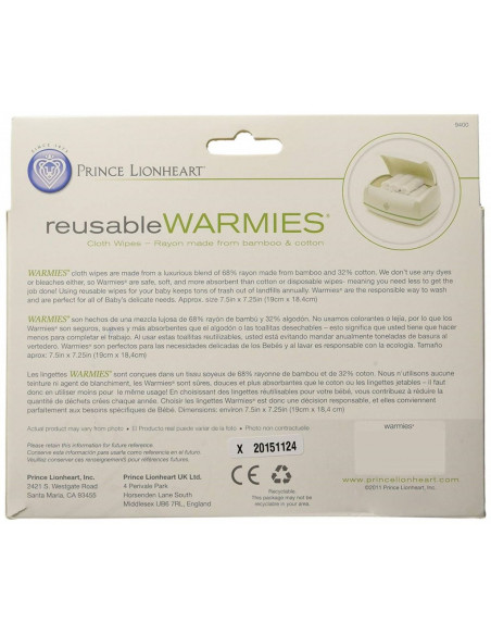 Set Prosopele Refolosibile Bambus si Bumbac Warmies,9400