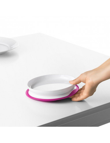 Farfurie cu Fixare prin Suctiune Roz,61120800