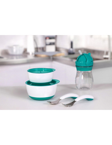 Set 2 Boluri Alimentare cu Capac Teal 200 & 360 ml,61133200