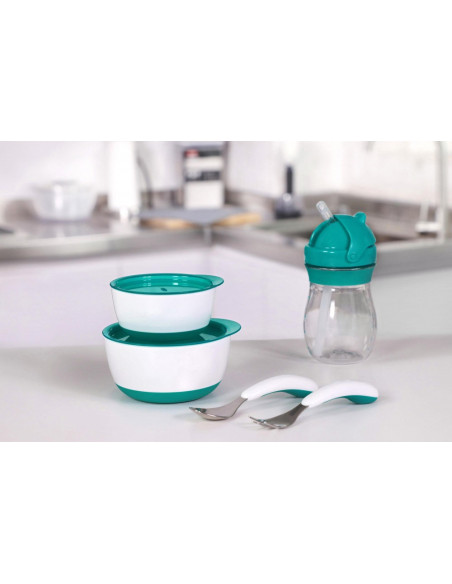 Set 2 Boluri Alimentare cu Capac Teal 200 & 360 ml,61133200