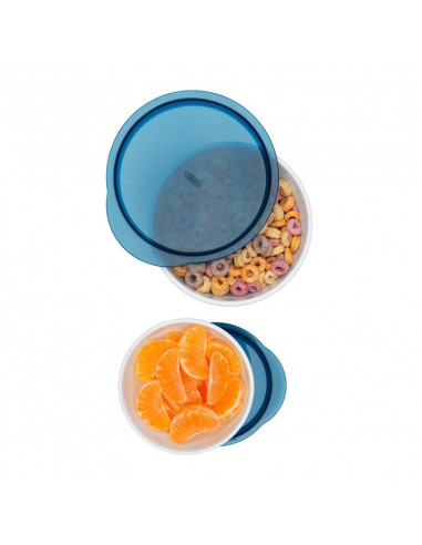 Set 2 Boluri Alimentare cu Capac Navy 200 & 360 ml,61133300